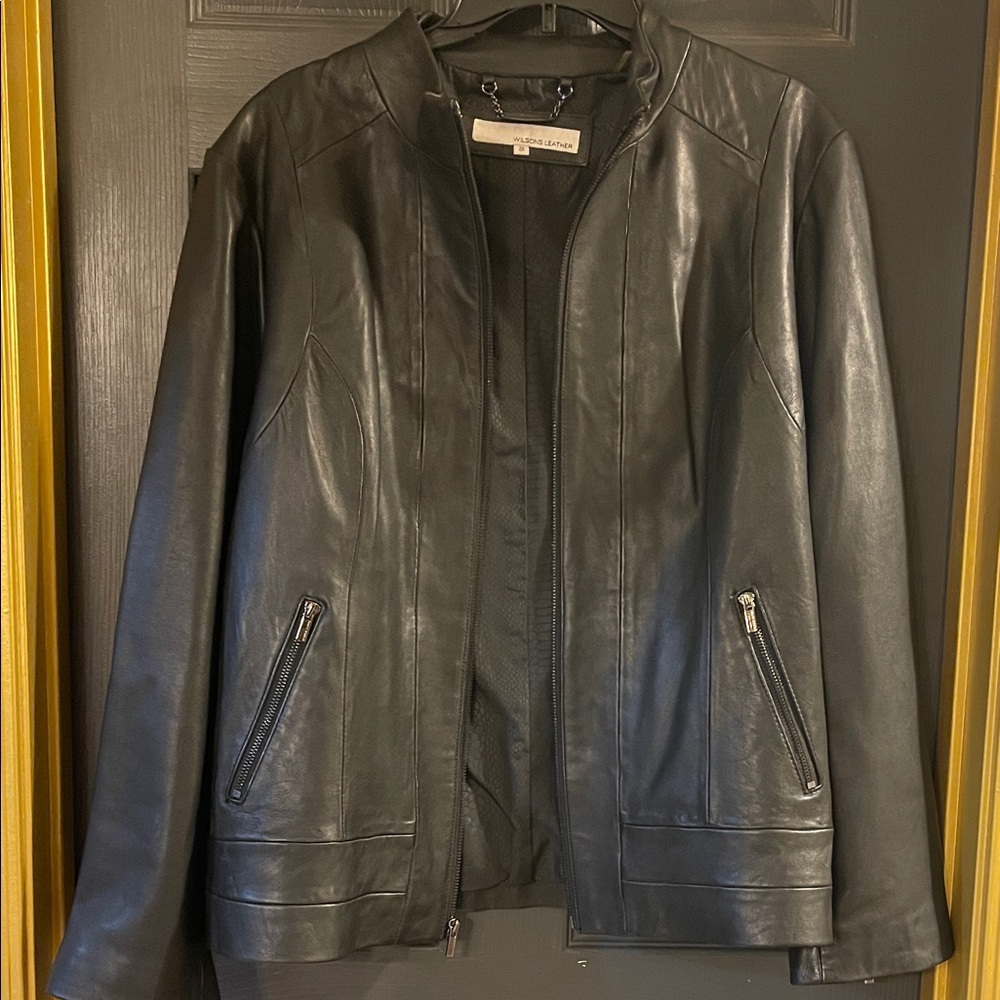 Wilsons Leather Women's Black Leather Jacket - Picture 8 of 8